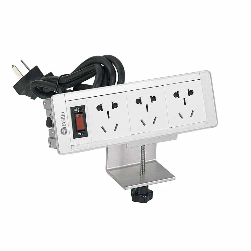 Fjarlæganleg klemmufesting á borði Power Strip fals með festingu