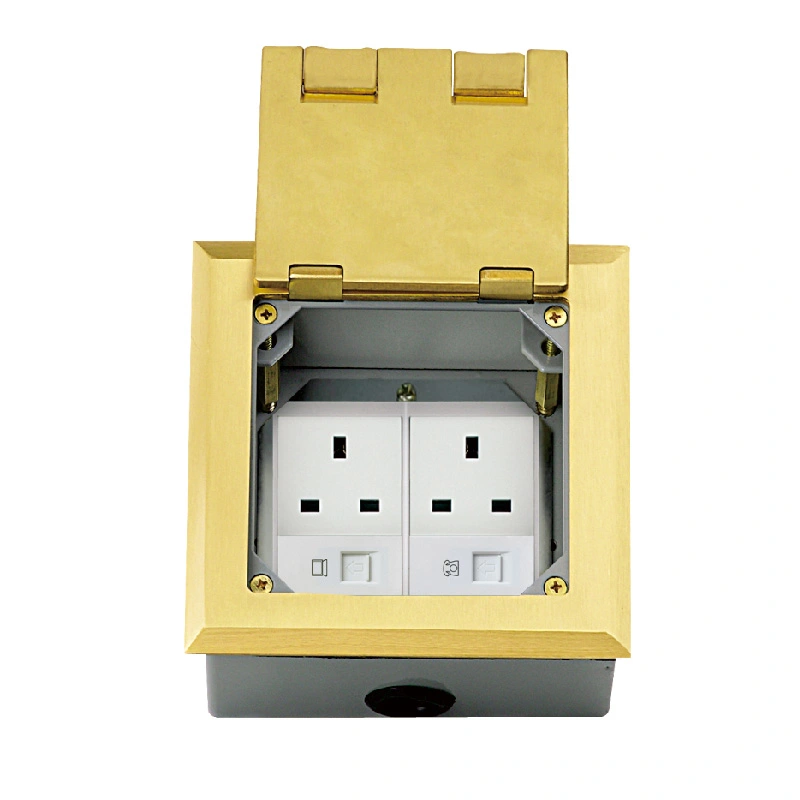 Uppávið Clamshell Multi-Function Floor Socket 6 Module Stærð